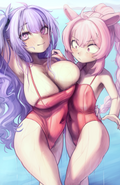 Pipkin Pippa and Eepy Sleepy Matching Swimsuits